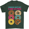 Funny Donut Check Out My 5 1/2 Pack Food Gym Mens T-Shirt 100% Cotton Forest Green