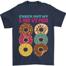 Funny Donut Check Out My 5 1/2 Pack Food Gym Mens T-Shirt 100% Cotton Navy Blue