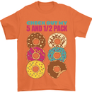 Funny Donut Check Out My 5 1/2 Pack Food Gym Mens T-Shirt 100% Cotton Orange