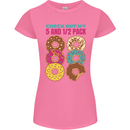 Funny Donut Check Out My 5 1/2 Pack Food Gym Womens Petite Cut T-Shirt Azalea