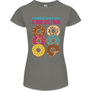 Funny Donut Check Out My 5 1/2 Pack Food Gym Womens Petite Cut T-Shirt Charcoal