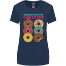Funny Donut Check Out My 5 1/2 Pack Food Gym Womens Wider Cut T-Shirt Navy Blue