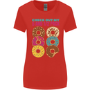 Funny Donut Check Out My 5 1/2 Pack Food Gym Womens Wider Cut T-Shirt Red