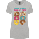 Funny Donut Check Out My 5 1/2 Pack Food Gym Womens Wider Cut T-Shirt Sports Grey