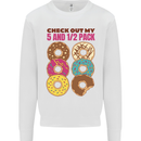 Check Out My 5 1/2 Pack Funny Donut Food Gym Kids Sweatshirt Jumper White