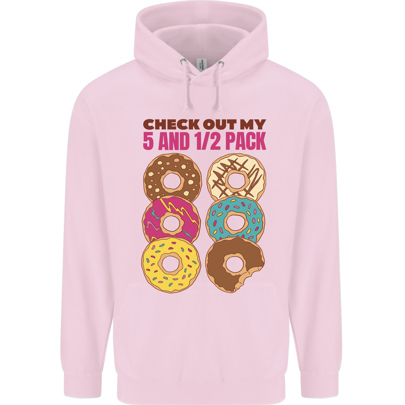 Check Out My 5 1/2 Pack Funny Donut Food Gym Mens 80% Cotton Hoodie Light Pink