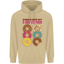 Check Out My 5 1/2 Pack Funny Donut Food Gym Mens 80% Cotton Hoodie Sand