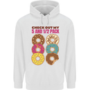 Check Out My 5 1/2 Pack Funny Donut Food Gym Mens 80% Cotton Hoodie White