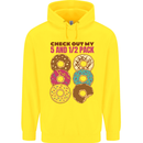 Check Out My 5 1/2 Pack Funny Donut Food Gym Mens 80% Cotton Hoodie Yellow
