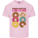 Check Out My 5 1/2 Pack Funny Donut Food Gym Mens Cotton T-Shirt Tee Top Light Pink