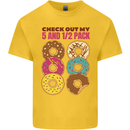 Check Out My 5 1/2 Pack Funny Donut Food Gym Mens Cotton T-Shirt Tee Top Yellow