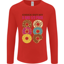 Check Out My 5 1/2 Pack Funny Donut Food Gym Mens Long Sleeve T-Shirt Red