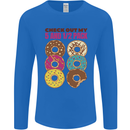 Check Out My 5 1/2 Pack Funny Donut Food Gym Mens Long Sleeve T-Shirt Royal Blue