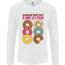 Check Out My 5 1/2 Pack Funny Donut Food Gym Mens Long Sleeve T-Shirt White