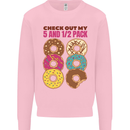 Check Out My 5 1/2 Pack Funny Donut Food Gym Mens Sweatshirt Jumper Light Pink