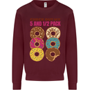 Check Out My 5 1/2 Pack Funny Donut Food Gym Mens Sweatshirt Jumper Maroon