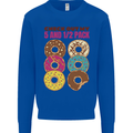 Check Out My 5 1/2 Pack Funny Donut Food Gym Mens Sweatshirt Jumper Royal Blue
