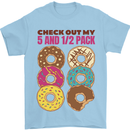 Check Out My 5 1/2 Pack Funny Donut Food Gym Mens T-Shirt 100% Cotton Light Blue