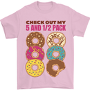 Check Out My 5 1/2 Pack Funny Donut Food Gym Mens T-Shirt 100% Cotton Light Pink