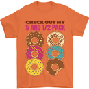 Check Out My 5 1/2 Pack Funny Donut Food Gym Mens T-Shirt 100% Cotton Orange