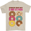 Check Out My 5 1/2 Pack Funny Donut Food Gym Mens T-Shirt 100% Cotton Sand