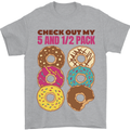 Check Out My 5 1/2 Pack Funny Donut Food Gym Mens T-Shirt 100% Cotton Sports Grey