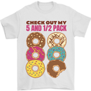 Check Out My 5 1/2 Pack Funny Donut Food Gym Mens T-Shirt 100% Cotton White