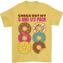 Check Out My 5 1/2 Pack Funny Donut Food Gym Mens T-Shirt 100% Cotton Yellow