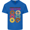 Check Out My 5 1/2 Pack Funny Donut Food Gym Mens V-Neck Cotton T-Shirt Royal Blue
