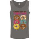 Check Out My 5 1/2 Pack Funny Donut Food Gym Mens Vest Tank Top Charcoal