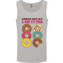 Check Out My 5 1/2 Pack Funny Donut Food Gym Mens Vest Tank Top Sports Grey