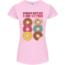 Check Out My 5 1/2 Pack Funny Donut Food Gym Womens Petite Cut T-Shirt Light Pink