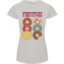 Check Out My 5 1/2 Pack Funny Donut Food Gym Womens Petite Cut T-Shirt Sports Grey