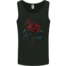 2 Roses Dripping With Blood Gothic Goth Mens Vest Tank Top Black