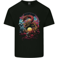 2 Sunset Fantasy Dragons Kids T-Shirt Childrens Black