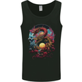 2 Sunset Fantasy Dragons Mens Vest Tank Top Black