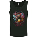 2 Sunset Fantasy Dragons Mens Vest Tank Top Black