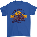 2 Wheels Adventure Biker Motorcycle Chopper Mens T-Shirt 100% Cotton Royal Blue