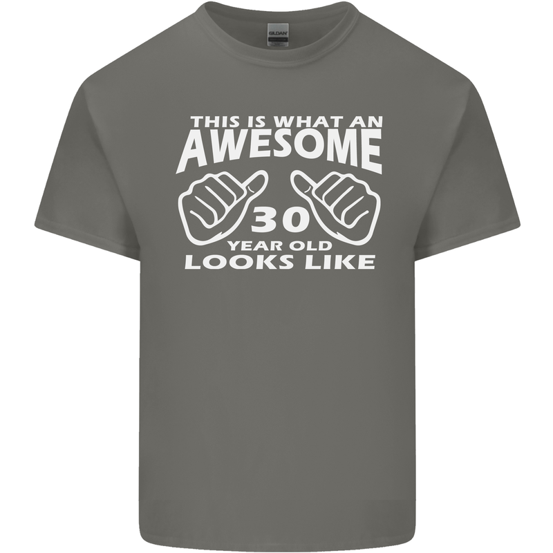30th Birthday 30 Year Old This Is What Mens Cotton T-Shirt Tee Top Charcoal