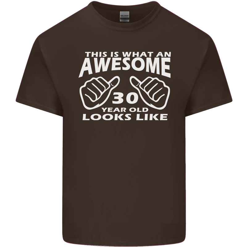 30th Birthday 30 Year Old This Is What Mens Cotton T-Shirt Tee Top Dark Chocolate