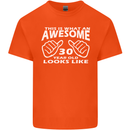 30th Birthday 30 Year Old This Is What Mens Cotton T-Shirt Tee Top Orange