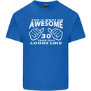 30th Birthday 30 Year Old This Is What Mens Cotton T-Shirt Tee Top Royal Blue