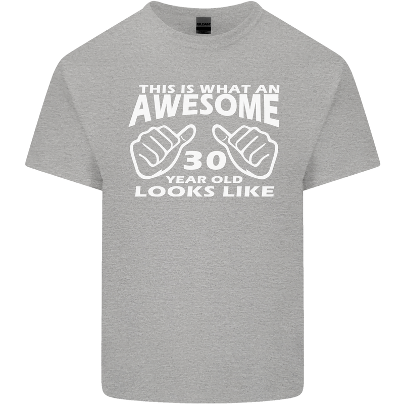 30th Birthday 30 Year Old This Is What Mens Cotton T-Shirt Tee Top Sports Grey