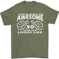30th Birthday 30 Year Old This Is What Mens T-Shirt 100% Cotton Military Green