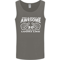 30th Birthday 30 Year Old This Is What Mens Vest Tank Top Charcoal