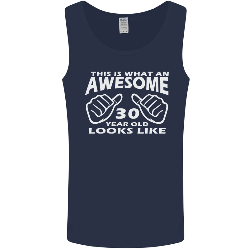 30th Birthday 30 Year Old This Is What Mens Vest Tank Top Navy Blue