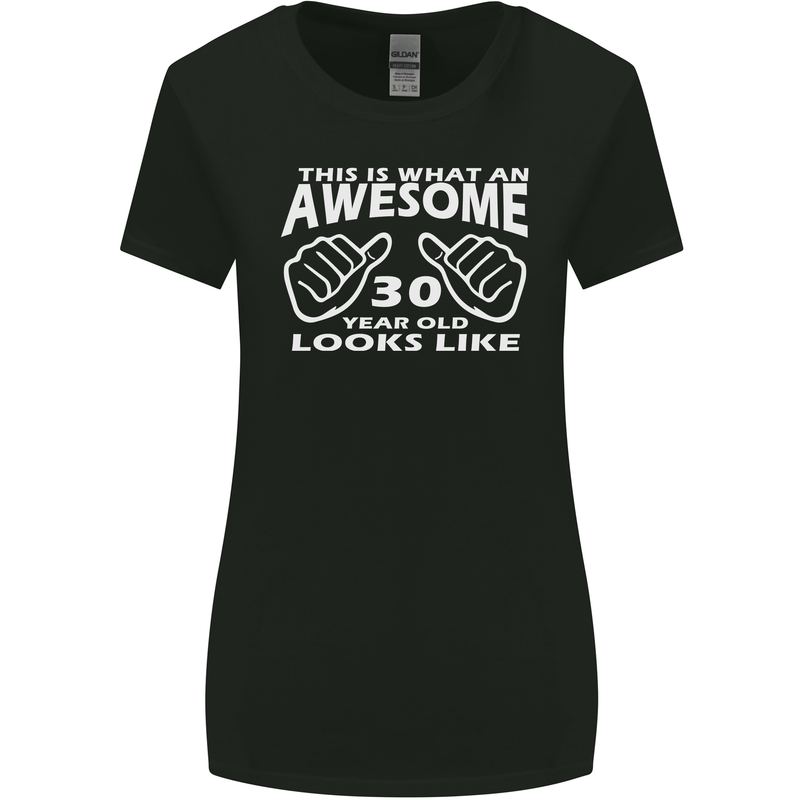 30th Birthday 30 Year Old This Is What Womens Wider Cut T-Shirt Black
