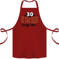 30th Birthday 30 is the New 21 Funny Cotton Apron 100% Organic Maroon