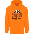 30th Birthday 30 is the New 21 Funny Mens 80% Cotton Hoodie Orange