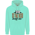 30th Birthday 30 is the New 21 Funny Mens 80% Cotton Hoodie Peppermint